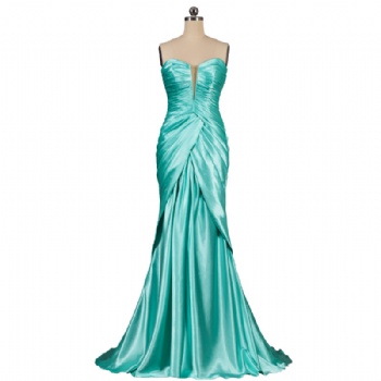Mint Mermaid Deep V Evening Dresses